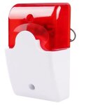 2pcs sirne stroboscopique filaire dc 12v alarme sonore lumire rouge sirne sonore systme d'alarme ...