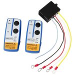 2pcs tlcommande de treuil sans fil 12v, robuste, porte  distance 78'' / 20m, avec voyant lumineux ...