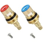 Ersandy - 2pcs tte a disques cramique, 1 / 2' cartouches cramique, universelles de rechange pour robinet ...
