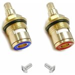 2pcs tete a disques ceramique, cartouche ceramique mitigeur 1 / 2 tour joint tete de robinet ceramique ...