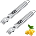2pcs zesteur de citron et d'agrumes, �plucheur de zeste de citron professionnel couteau canelle tranche ...