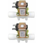 2x 12v 1 / 2inch electrovanne electrique en plastique magnetique eau air normalement ferme - kzq