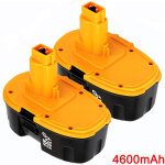Pdstation - 2x 18v 4. 6ah ni - mh batterie pour dewalt de9039 de9095 de9096 de9098 de9503 dw9095 dw9096 ...