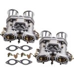 Maxpeedingrods ? carburateur 44mm pour vw kaefer porsche fiat ? lot de 2 avec cornes d'air ? mat�riau ...