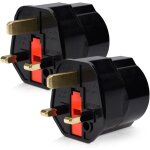 Aougo - 2x adaptateur prise anglaise - modle schuko type g - fiche france vers royaume - uni - prise ...