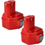 2x batterie remplacement pour makita 1235, 192536 - 4, 192597 - 4, 1233, 1234, 1250, 1220, 1222, 1235f ...