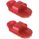 2x brosse cheval étrille finlandaise à picots plastique rouge flexible 175 mm crinière chevaux pansage ... 2x brosse cheval étrille finlandaise à picots plastique rouge flexible 175 mm crinière chevaux pansage ...