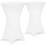 2x housses de table de bar bistrot ronde nappe mange debout protection table de cocktail tissu stretch ...