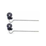 2x isolateur carteur clture lectrique m8 x 220mm universel noir  visser dans piquet bois fil corde ...