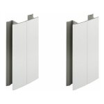 2x jonction de plinthe 100mm blanc brillant multi angle angulaire coin cuisine raccord connecteur pied ...