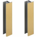 2x jonction de plinthe 100mm finition or dor bross cuisine raccord connecteur pied de meuble profil ...