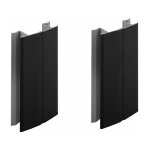 DQ-PP Clip de fixation pour plinthe - 100 mm - Noir - Plastique - Plinthes  - Profil de socle - Socle de cuisine - Plinthe de cuisine - Plinthe pour
