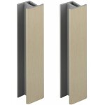 2x jonction de plinthe 120mm finition acier inoxydable poli inox cuisine raccord connecteur pied de meuble ...