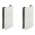 2x jonction de plinthe 150mm blanc brillant cuisine raccord connecteur pied de meuble profil pvc plastique ... 2x jonction de plinthe 150mm blanc brillant cuisine raccord connecteur pied de meuble profil pvc plastique ...