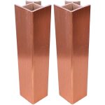 2x jonction de plinthe 90� en pvc connecteur socle cuisine raccord profil, hauteur 100mm finition cuivre ...