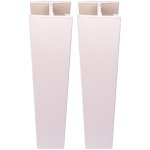 2x jonction de plinthe droite en pvc connecteur socle cuisine raccord profil, hauteur 100mm finition ...
