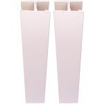 2x jonction de plinthe droite en pvc connecteur socle cuisine raccord profil, hauteur 120mm finition ...