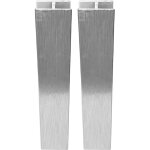 2x jonction de plinthe droite en pvc connecteur socle cuisine raccord profil, hauteur 80mm finition aluminium ...
