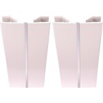 2x jonction de plinthe multiangle en pvc connecteur socle cuisine raccord profil, hauteur 150mm finition ...