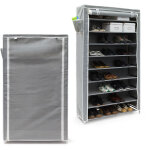2x meubles � chaussures valentin housse en tissu �tag�re armoire range - chaussures 10 �tages hlp 161x88x30 ...