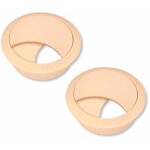 Cyclingcolors ? lot de 2 passe - c�bles encastrables 68mm ? plastique beige ? pour bureau et espace de ...