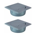 2x passe cble carr 73 x 73mm encastrable diamtre 60mm bureau table fil cordon prise ordinateur ecran ...
