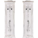 Hhg - jamais utilis] 2x patre, portemanteau, vestiaire ouvert, 28x3, 5x109cm, shabby, vintage, blanc ...