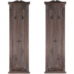 Hegele - 2x pat�re, portemanteau, vestiaire ouvert, 28x3, 5x109cm, shabby, vintage, marron