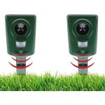 2x r�pulsif chat jardin � ultrasons, r�pulsif chats avec piquet au sol pr�venir les chiens et les chats, ...