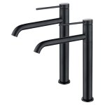 2x robinet salle de bain haut bec pivotant 360° pour vasque mitigeur de lavabo noir mat robinet en inox ... 2x robinet salle de bain haut bec pivotant 360° pour vasque mitigeur de lavabo noir mat robinet en inox ...