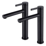 Ubeegol - 2x robinet salle de bain noir mitigeur lavabo haut bec pivotant 360 mitigeur pour vasque robinetter ...
