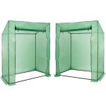 2x serre de jardin tomates pe vert couverture porte enroulable toit en pente cultures légumes plantes ... 2x serre de jardin tomates pe vert couverture porte enroulable toit en pente cultures légumes plantes ...