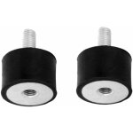 Cyclingcolors - 2x silent bloc m�le femelle m6x11mm m6x6mm 15x15mm anti vibration caoutchouc b�teau voiture ...