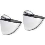 2x support �tag�re murale 65mm r�glable type pelican m�tal couleur argent chrom� brillant avec vis + ...