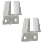 Cyclingcolors - 2x support entre - murs en pvc blanc pour tringle � rideau 24 x 16mm accessoire volet ...