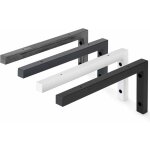 Holzbrink 2x support mural noir pour vasque, support lavabo design et robuste ou support d'�tag�re murale, ...