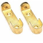 2x support de tringle à rideau universel couleur laiton doré armoire tube ovale attache meuble étagère ... 2x support de tringle à rideau universel couleur laiton doré armoire tube ovale attache meuble étagère ...