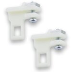 2x suspendeur embout mobile polyamide ivoire pour tringle � rideaux 24 x 16mm accessoire conducteur jonction ...