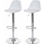 D�coshop26 - 2x tabourets de bar tabouret de comptoir pivotant en synth�tique blanc base et cadre en ...