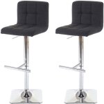 Hhg - 2x tabouret de bar kavala, chaise bar / comptoir, avec dossier, tissu gris foncé, pied en acier ... Hhg - 2x tabouret de bar kavala, chaise bar / comptoir, avec dossier, tissu gris foncé, pied en acier ...