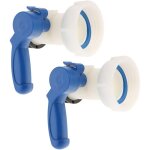 2x vanne papillon en pp avec �crou de 62mm adaptateur pour cuve ibc 1000 litres