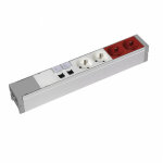 Bloc nourrice quip de 2 prises 2p + t , 2 prises 2p + t  dtrompage et 2 prises rj45 catgorie 6 ftp ...