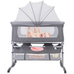 Aqrau - 3 en 1 berceau b�b� pliable avec matelas, lit cododo pour b�b�, berceau b�b� hauteur r�glable(70 ...