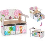 Goplus - 3 - en - 1 ensemble table et chaise enfant convertible - coffre de rangement avec 2 bacs en ...
