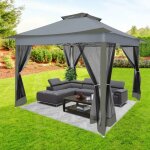 3. 6x3. 6 m tente pliable barnum pavillon imperm�able tonnelle de jardin, protection du soleil uv 50 ...
