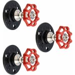 3 crochets de suspension vintage, tuyau en fer industriel fixation murale rtro pour peignoir, serviette, ...