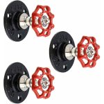 3 crochets de suspension vintage, tuyau en fer industriel fixation murale r�tro pour peignoir, serviette, ...