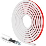 3 m�tres de goulotte passe cables auto - adh�sif cache cable tv mural demi - rond en pvc souple goulotte ...