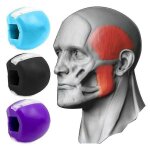 3 - pack silicone masseter chewing balls facial muscles jaw and neck muscle exercise balls black purple ...