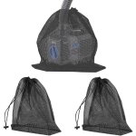 3 pcs (47x47cm)sac en filet de filtre de pompe sac de filtre de pompe d'�tang avec cordon de serrage ...